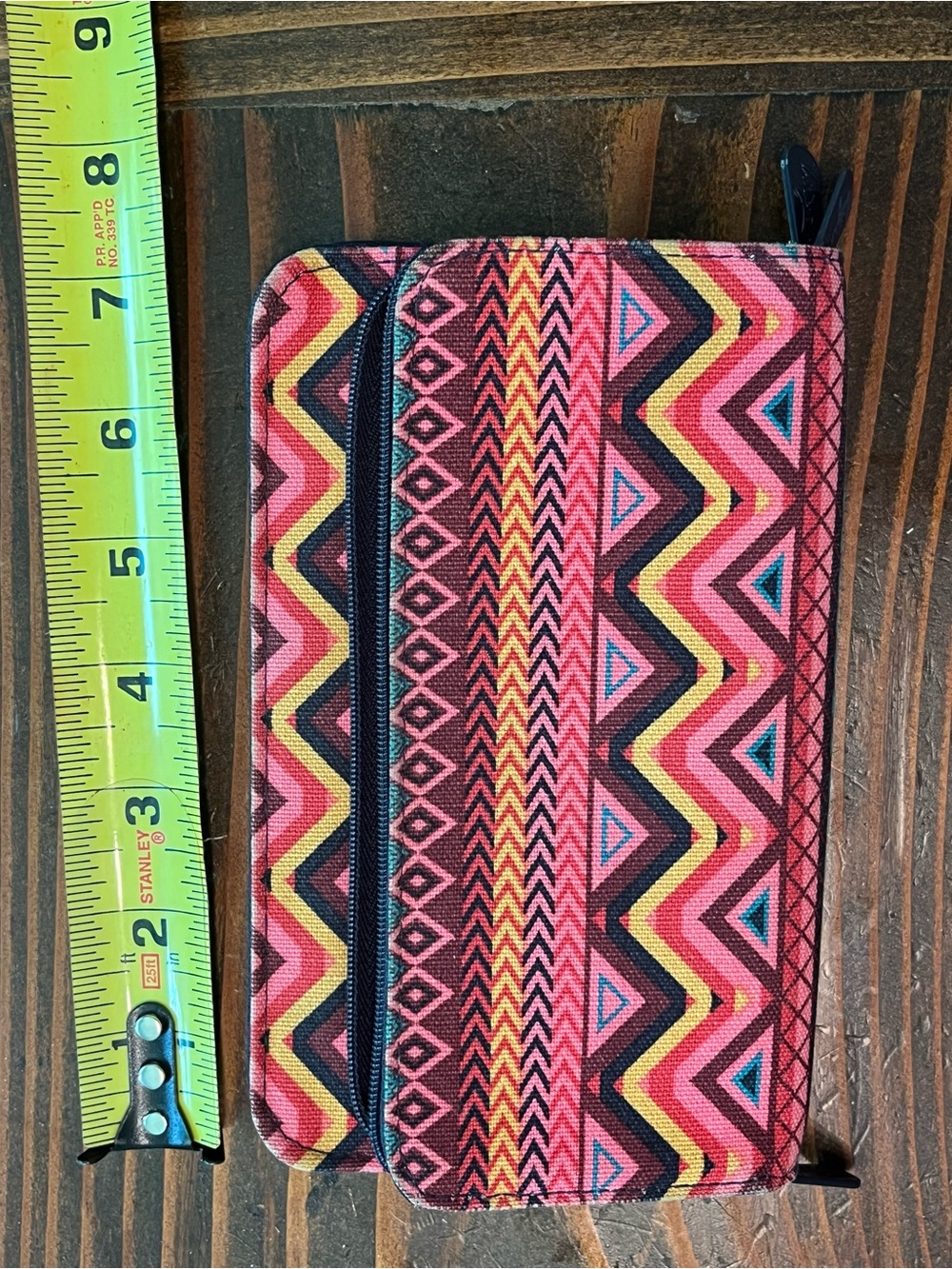 Colorful Aztec Print Zip Wallet - Picture 6 of 7